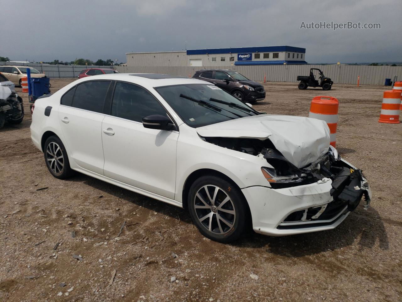 2017 Volkswagen Jetta Se Белый vin: 3VWDB7AJ6HM266382