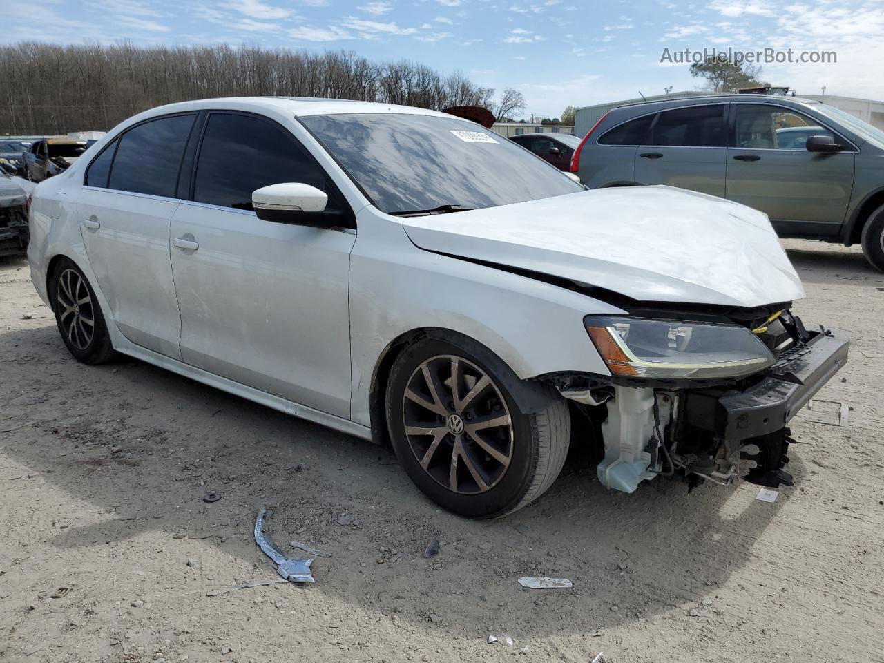 2017 Volkswagen Jetta Se White vin: 3VWDB7AJ6HM290133