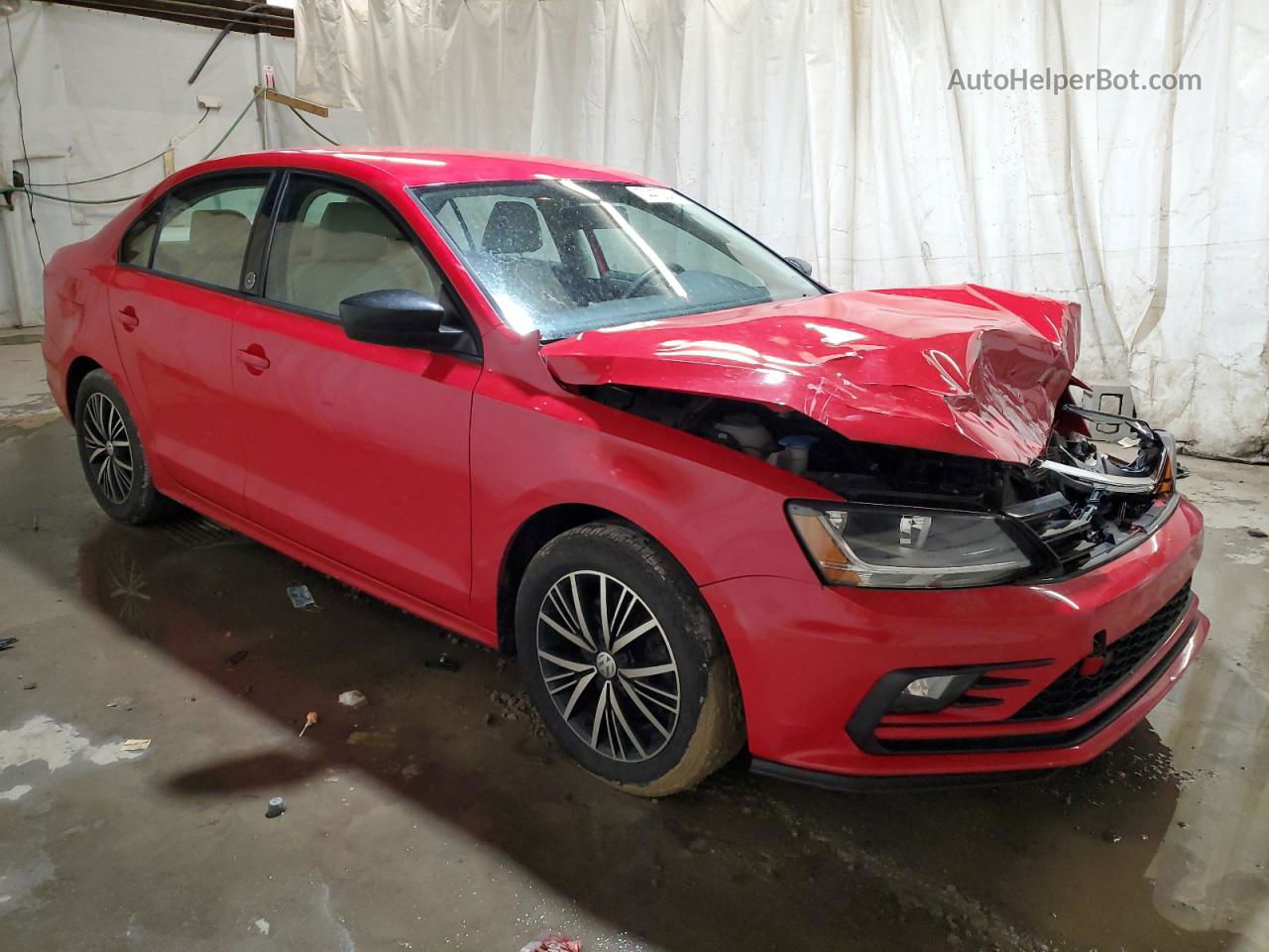 2018 Volkswagen Jetta Se Red vin: 3VWDB7AJ6JM222288