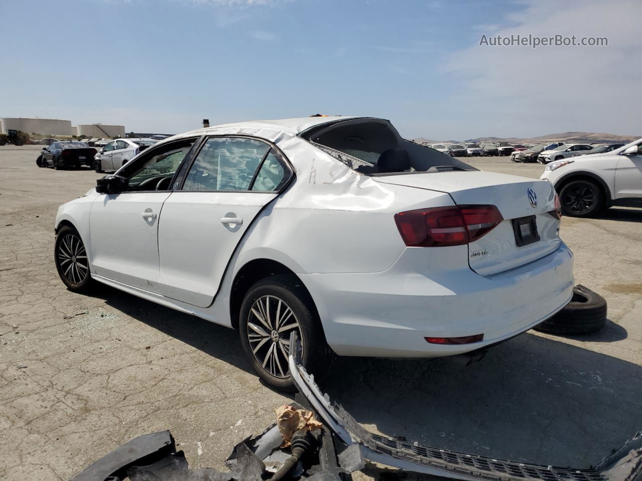 2018 Volkswagen Jetta Se White vin: 3VWDB7AJ6JM228849