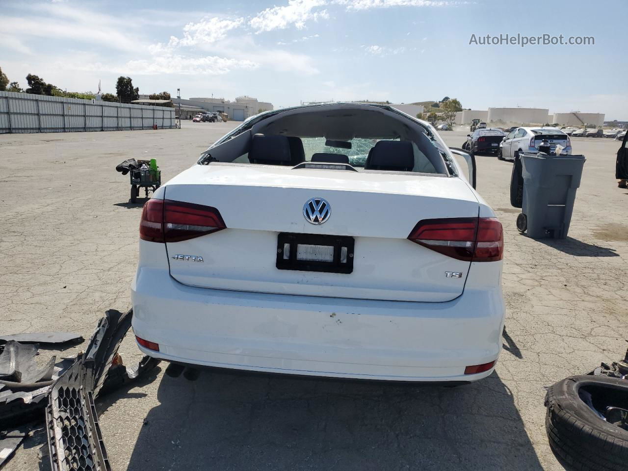 2018 Volkswagen Jetta Se White vin: 3VWDB7AJ6JM228849