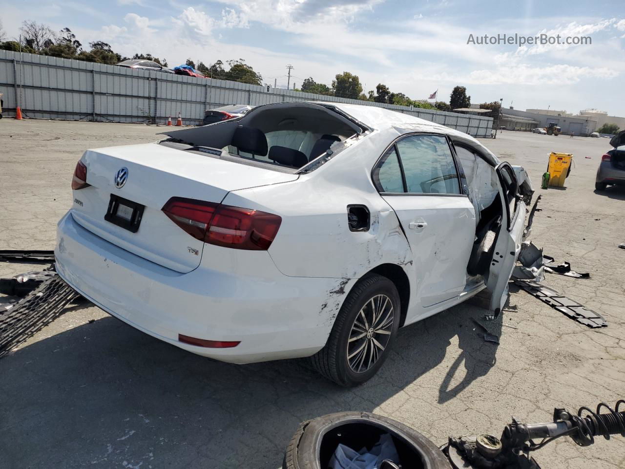 2018 Volkswagen Jetta Se White vin: 3VWDB7AJ6JM228849