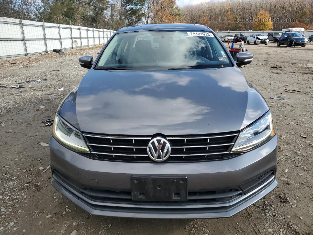 2018 Volkswagen Jetta Se Gray vin: 3VWDB7AJ6JM257753