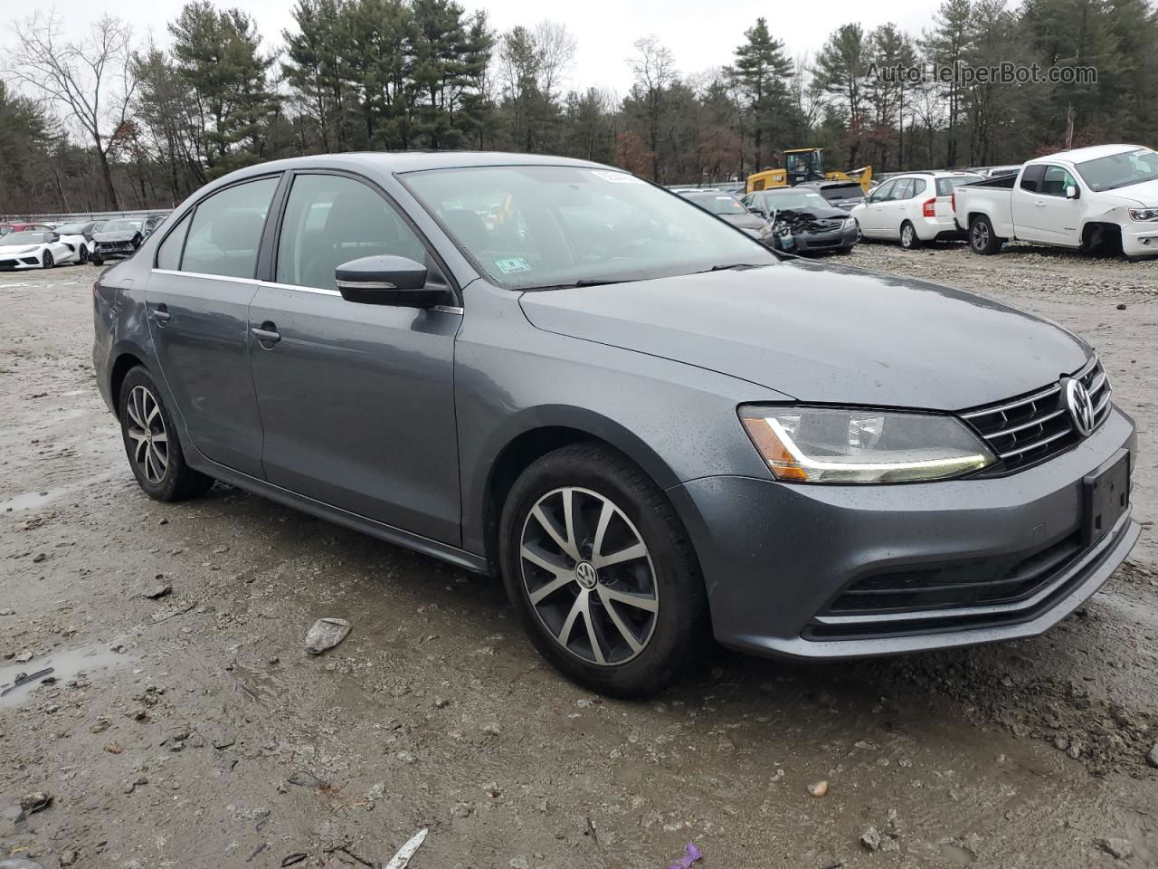 2018 Volkswagen Jetta Se Gray vin: 3VWDB7AJ6JM258658