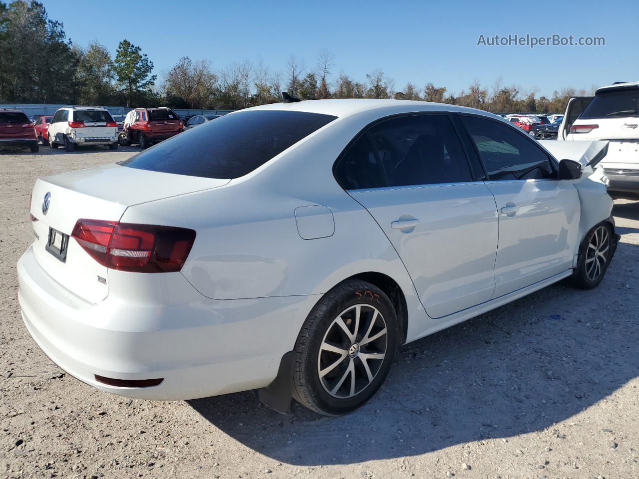 2018 Volkswagen Jetta Se White vin: 3VWDB7AJ6JM259969