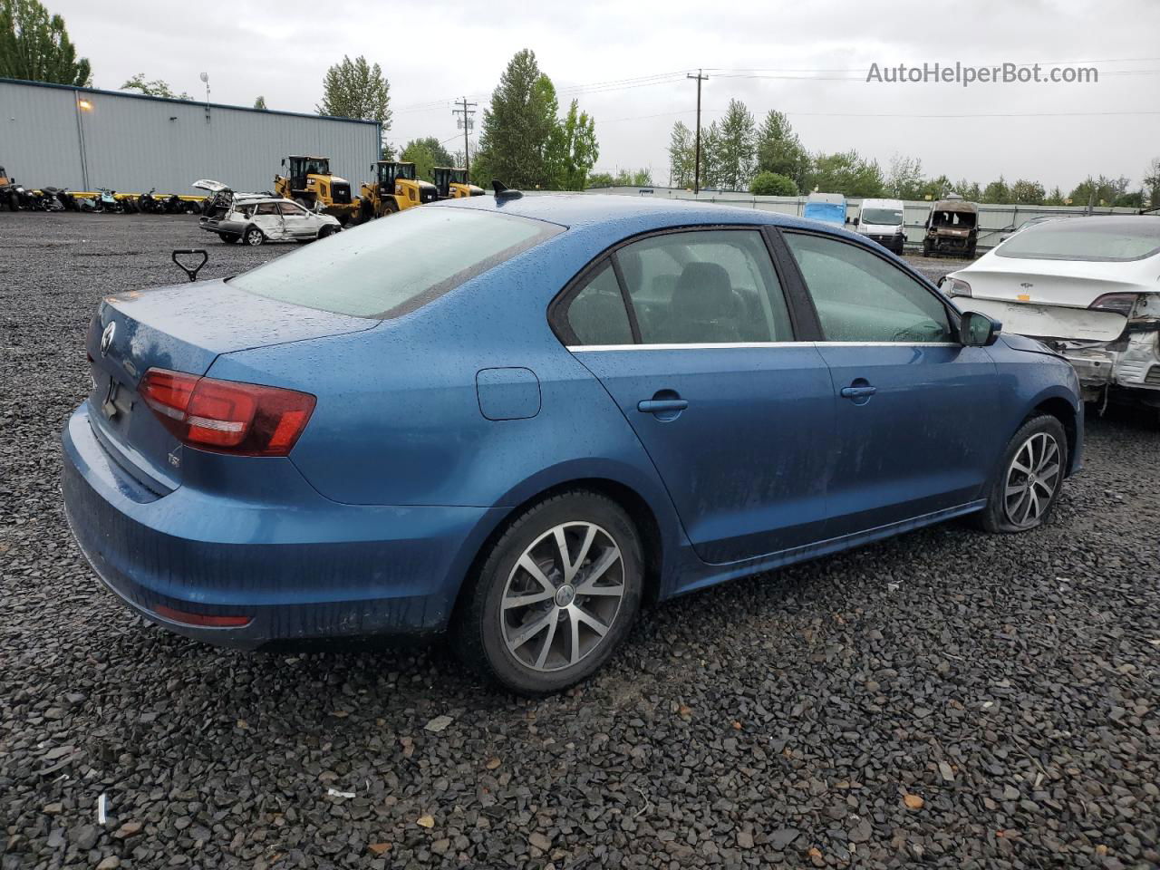 2018 Volkswagen Jetta Se Blue vin: 3VWDB7AJ6JM260894