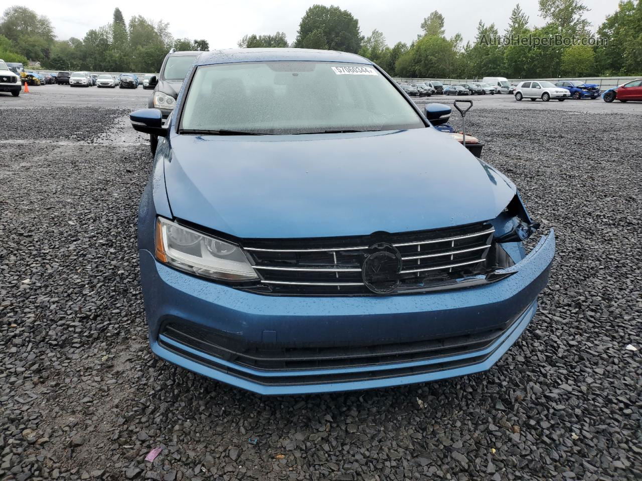 2018 Volkswagen Jetta Se Blue vin: 3VWDB7AJ6JM260894