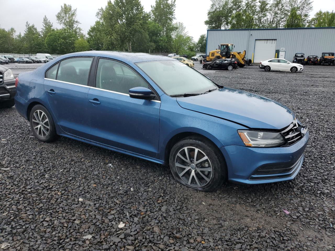 2018 Volkswagen Jetta Se Blue vin: 3VWDB7AJ6JM260894