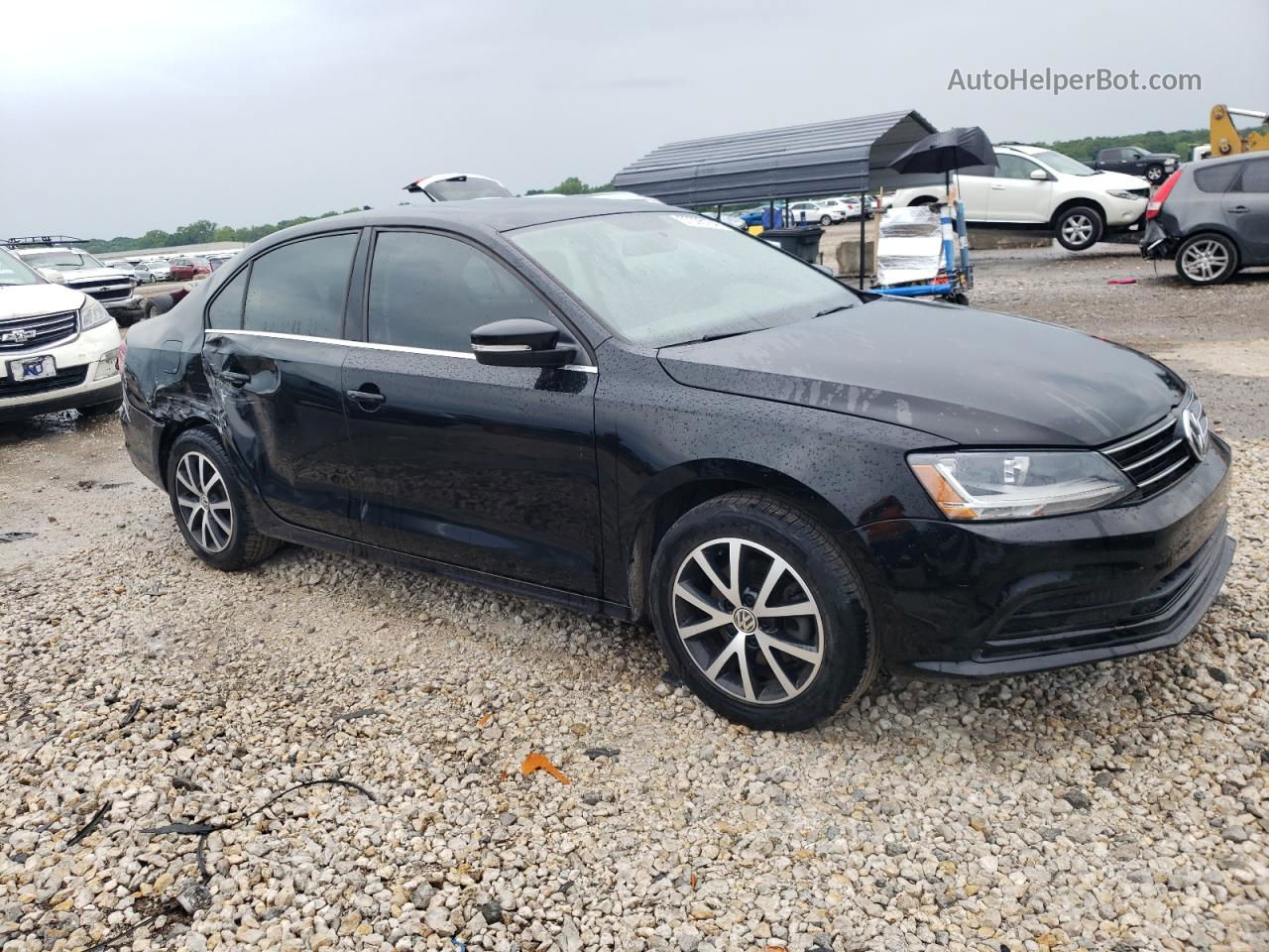 2017 Volkswagen Jetta Se Black vin: 3VWDB7AJ7HM292747