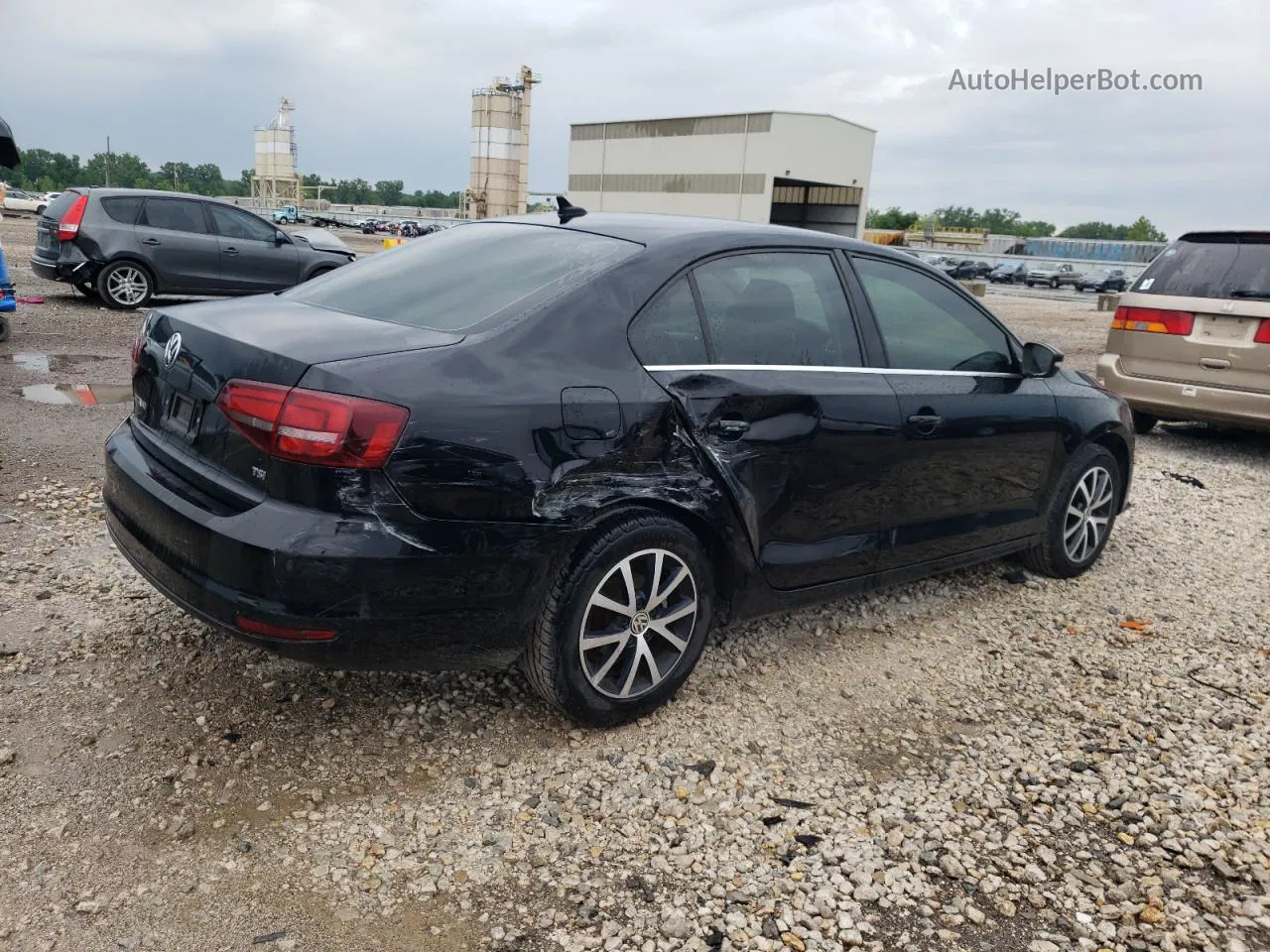 2017 Volkswagen Jetta Se Черный vin: 3VWDB7AJ7HM292747