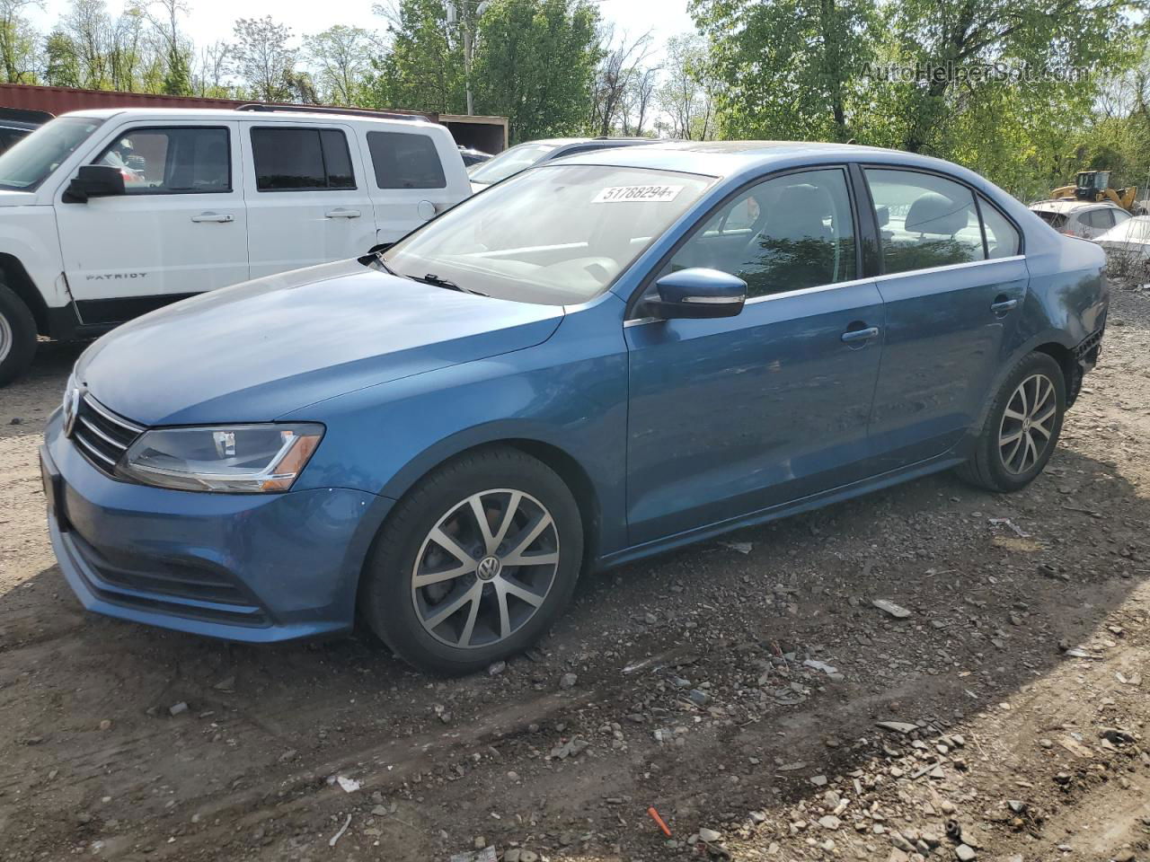 2017 Volkswagen Jetta Se Blue vin: 3VWDB7AJ7HM328498