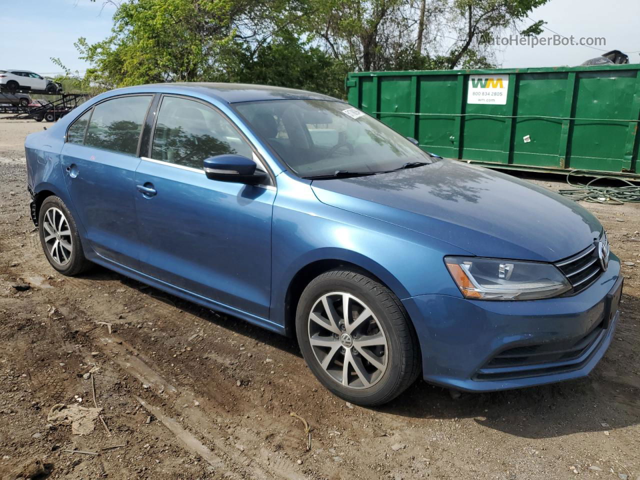 2017 Volkswagen Jetta Se Blue vin: 3VWDB7AJ7HM328498