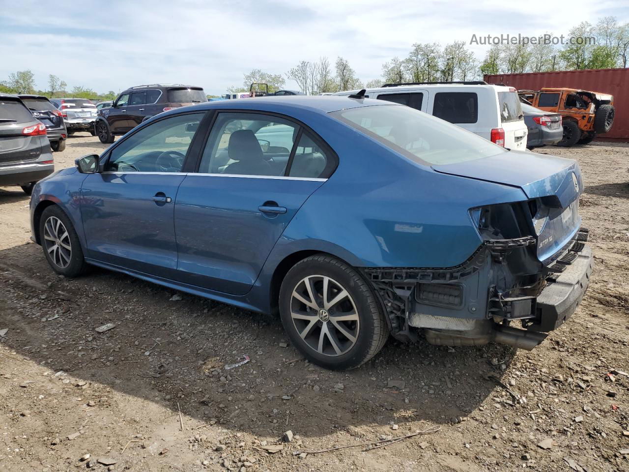 2017 Volkswagen Jetta Se Blue vin: 3VWDB7AJ7HM328498