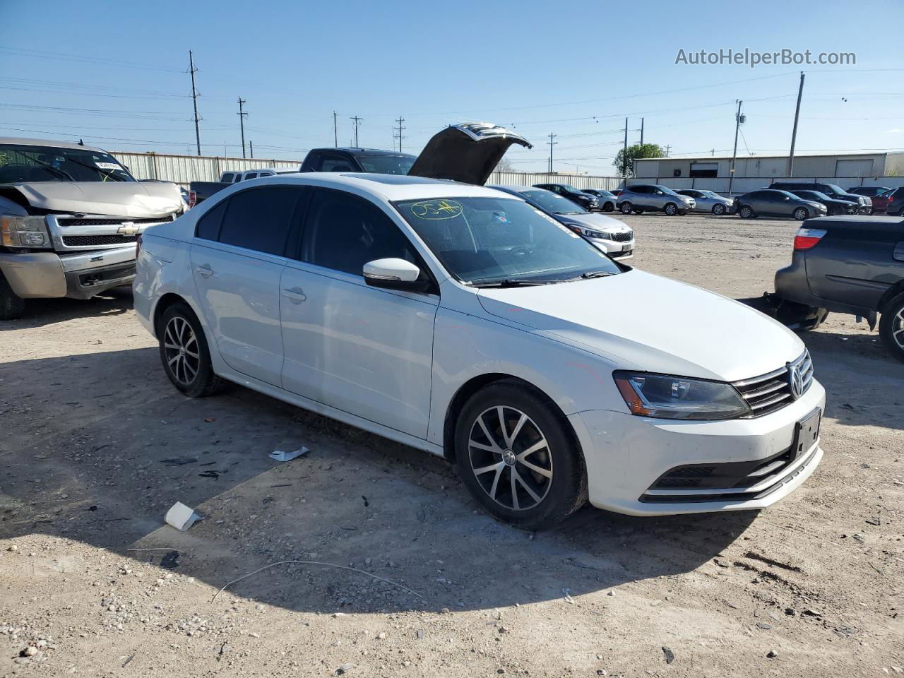 2018 Volkswagen Jetta Se White vin: 3VWDB7AJ7JM208884