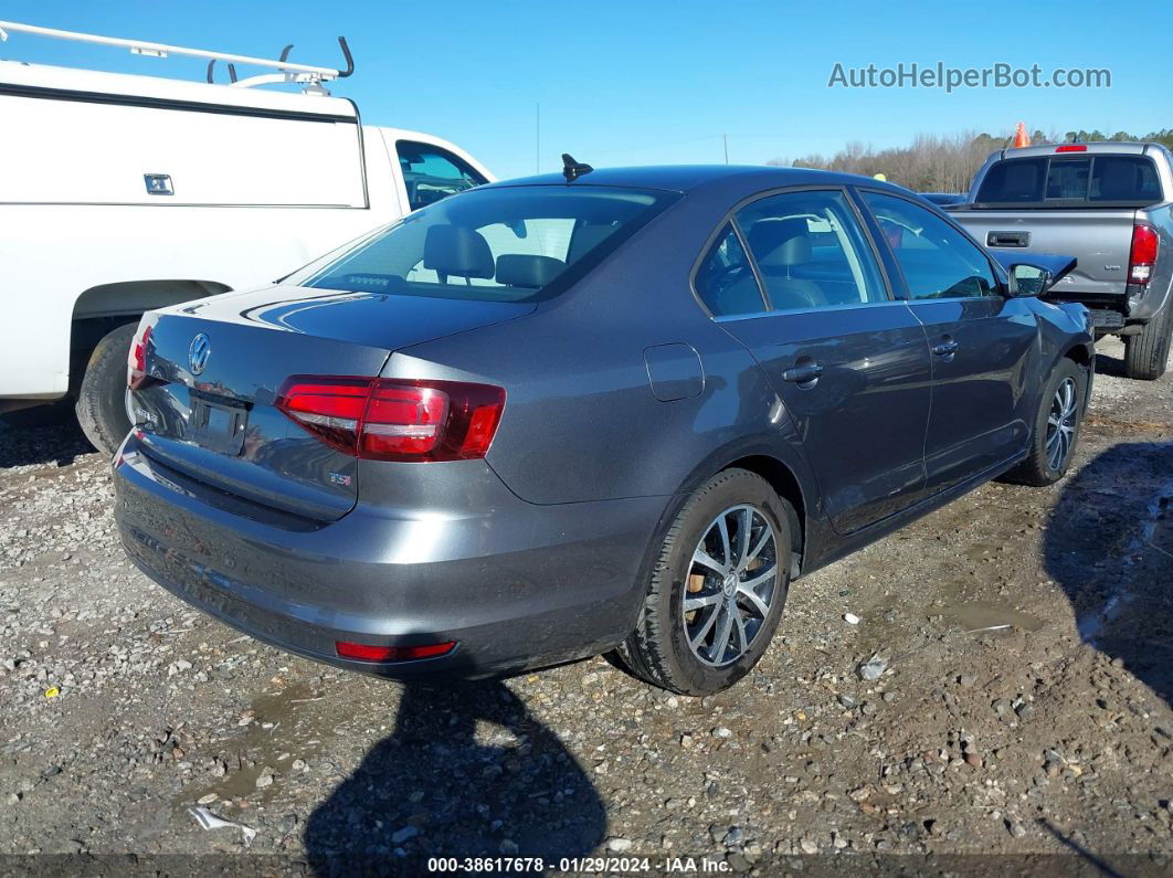 2018 Volkswagen Jetta 1.4t Se/1.4t Wolfsburg Edition Gray vin: 3VWDB7AJ7JM228827