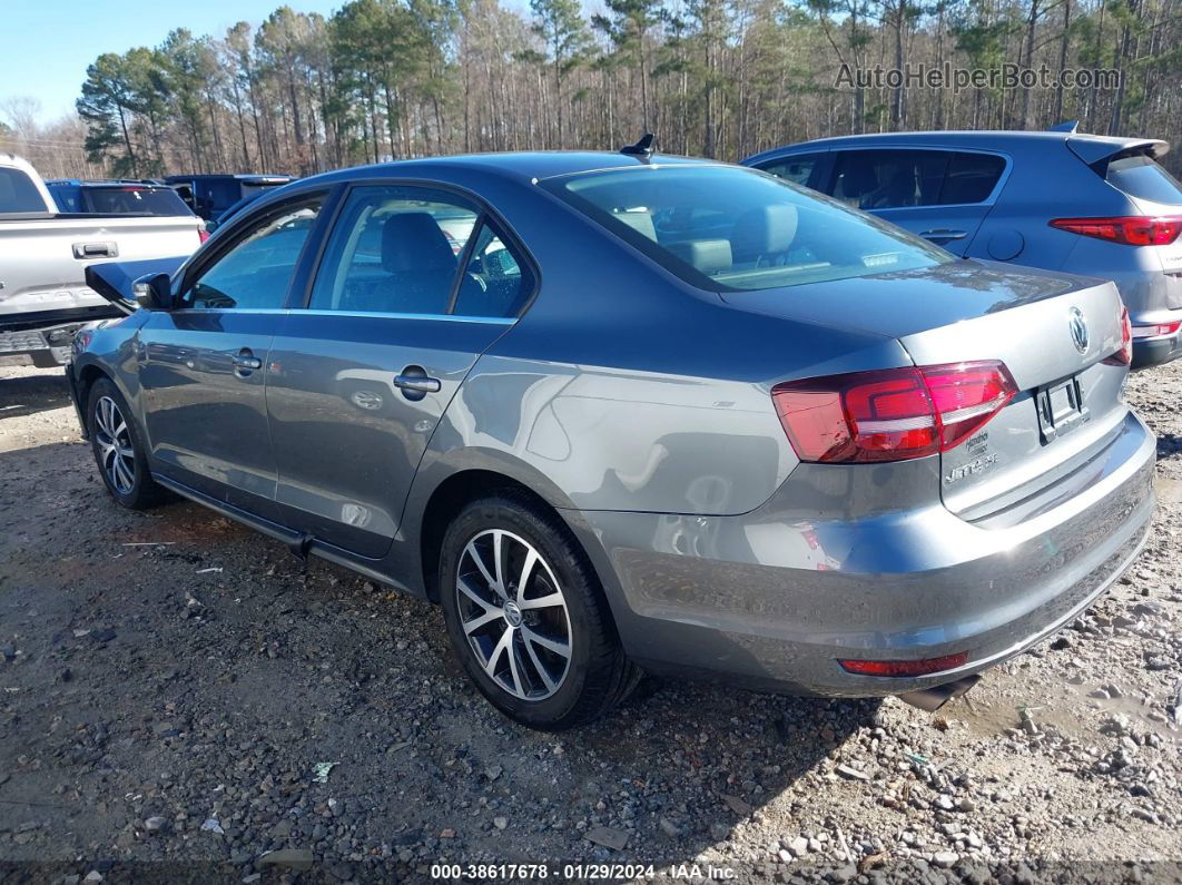 2018 Volkswagen Jetta 1.4t Se/1.4t Wolfsburg Edition Gray vin: 3VWDB7AJ7JM228827