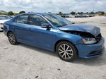 2017 Volkswagen Jetta Se Синий vin: 3VWDB7AJ8HM278999