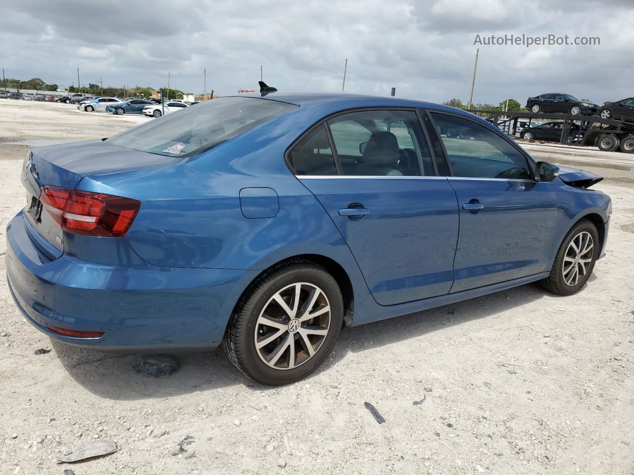 2017 Volkswagen Jetta Se Синий vin: 3VWDB7AJ8HM278999