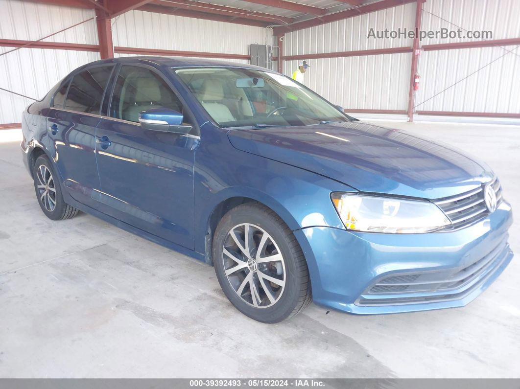 2017 Volkswagen Jetta 1.4t Se Blue vin: 3VWDB7AJ8HM280848