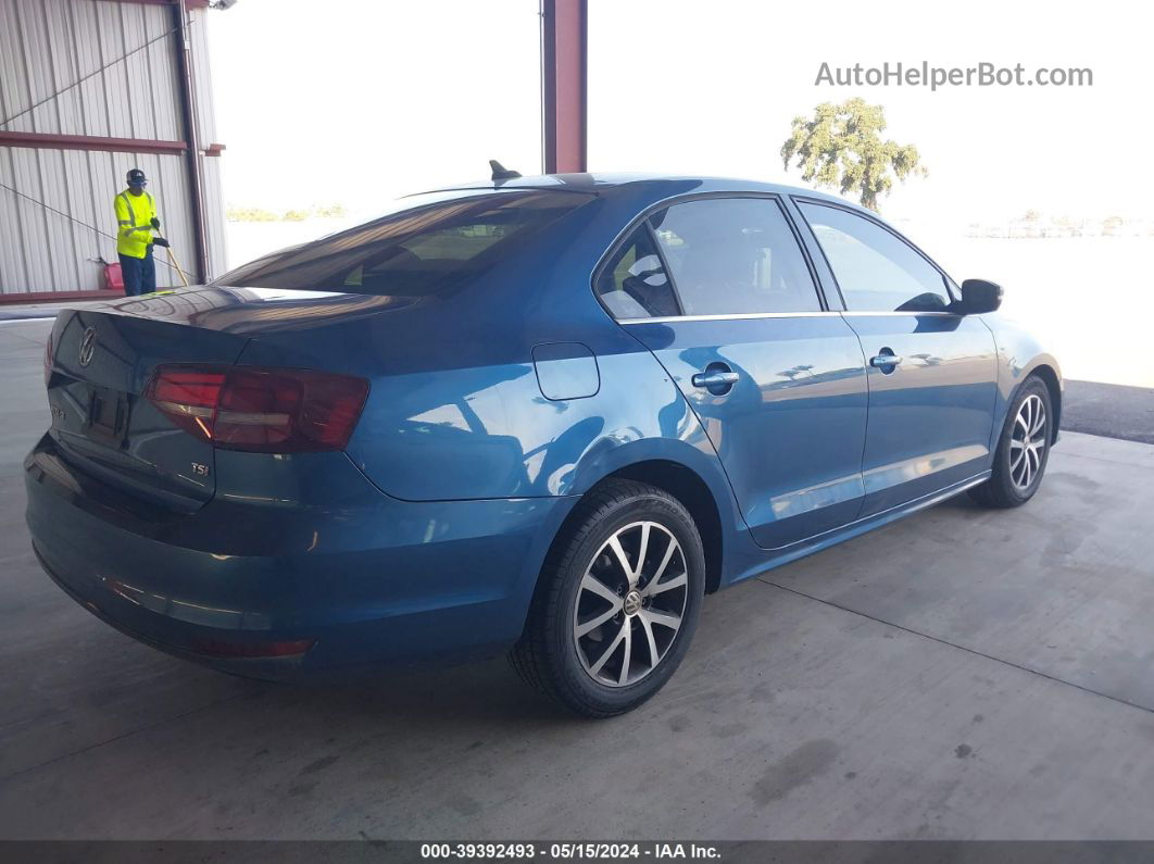 2017 Volkswagen Jetta 1.4t Se Blue vin: 3VWDB7AJ8HM280848