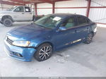 2017 Volkswagen Jetta 1.4t Se Blue vin: 3VWDB7AJ8HM280848