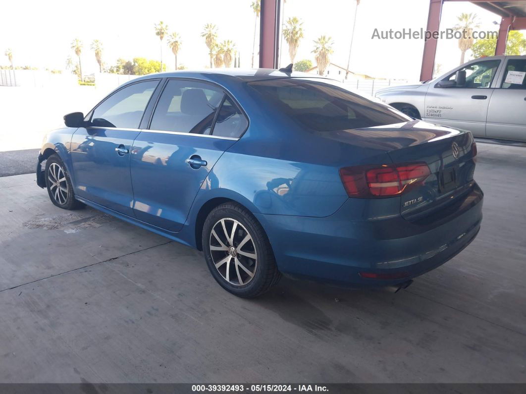 2017 Volkswagen Jetta 1.4t Se Blue vin: 3VWDB7AJ8HM280848