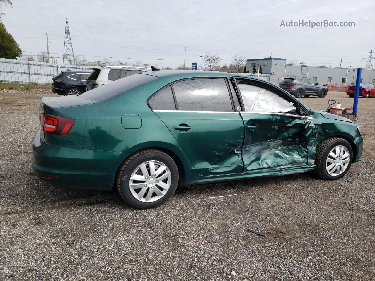 2017 Volkswagen Jetta Se Green vin: 3VWDB7AJ8HM282616