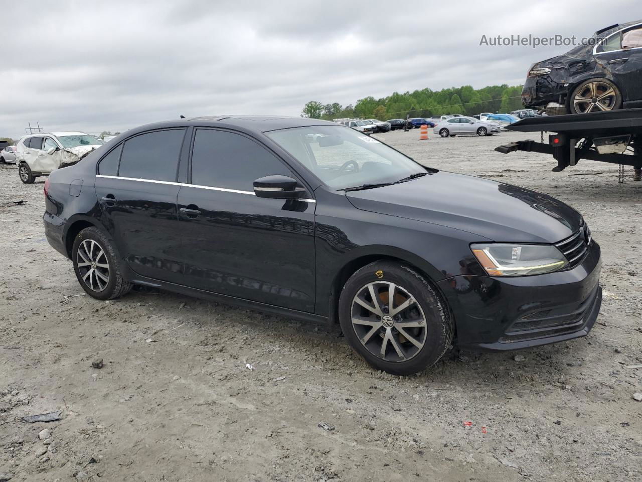 2017 Volkswagen Jetta Se Black vin: 3VWDB7AJ8HM300757