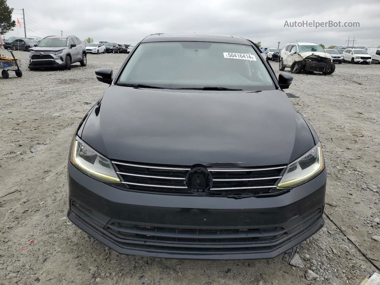 2017 Volkswagen Jetta Se Black vin: 3VWDB7AJ8HM300757