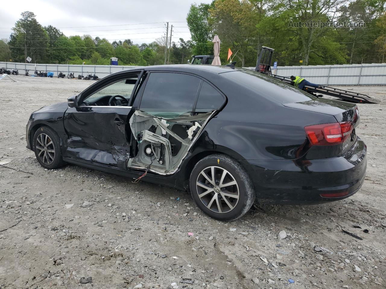 2017 Volkswagen Jetta Se Black vin: 3VWDB7AJ8HM300757