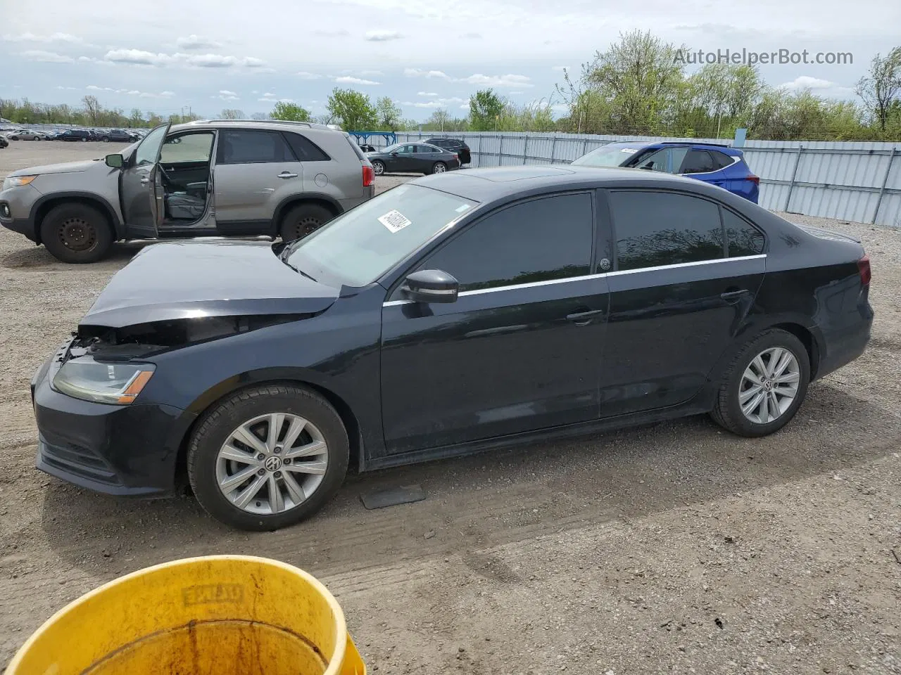 2017 Volkswagen Jetta Se Black vin: 3VWDB7AJ8HM381436