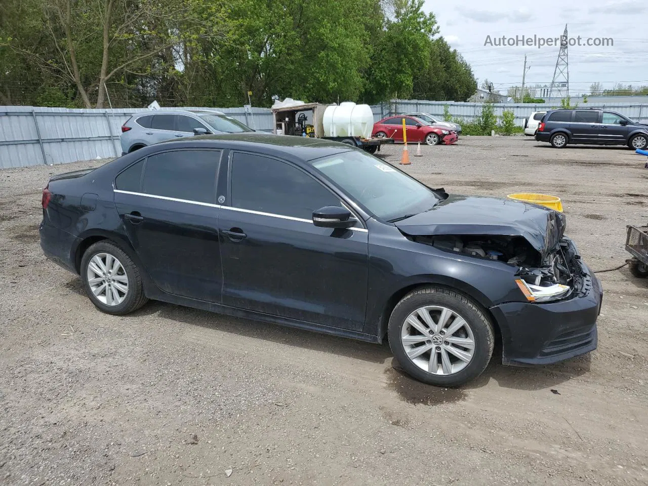 2017 Volkswagen Jetta Se Black vin: 3VWDB7AJ8HM381436