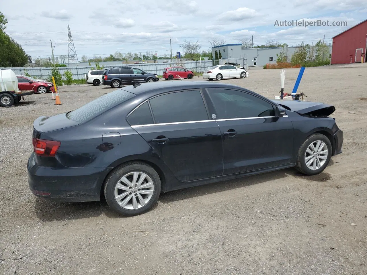 2017 Volkswagen Jetta Se Black vin: 3VWDB7AJ8HM381436