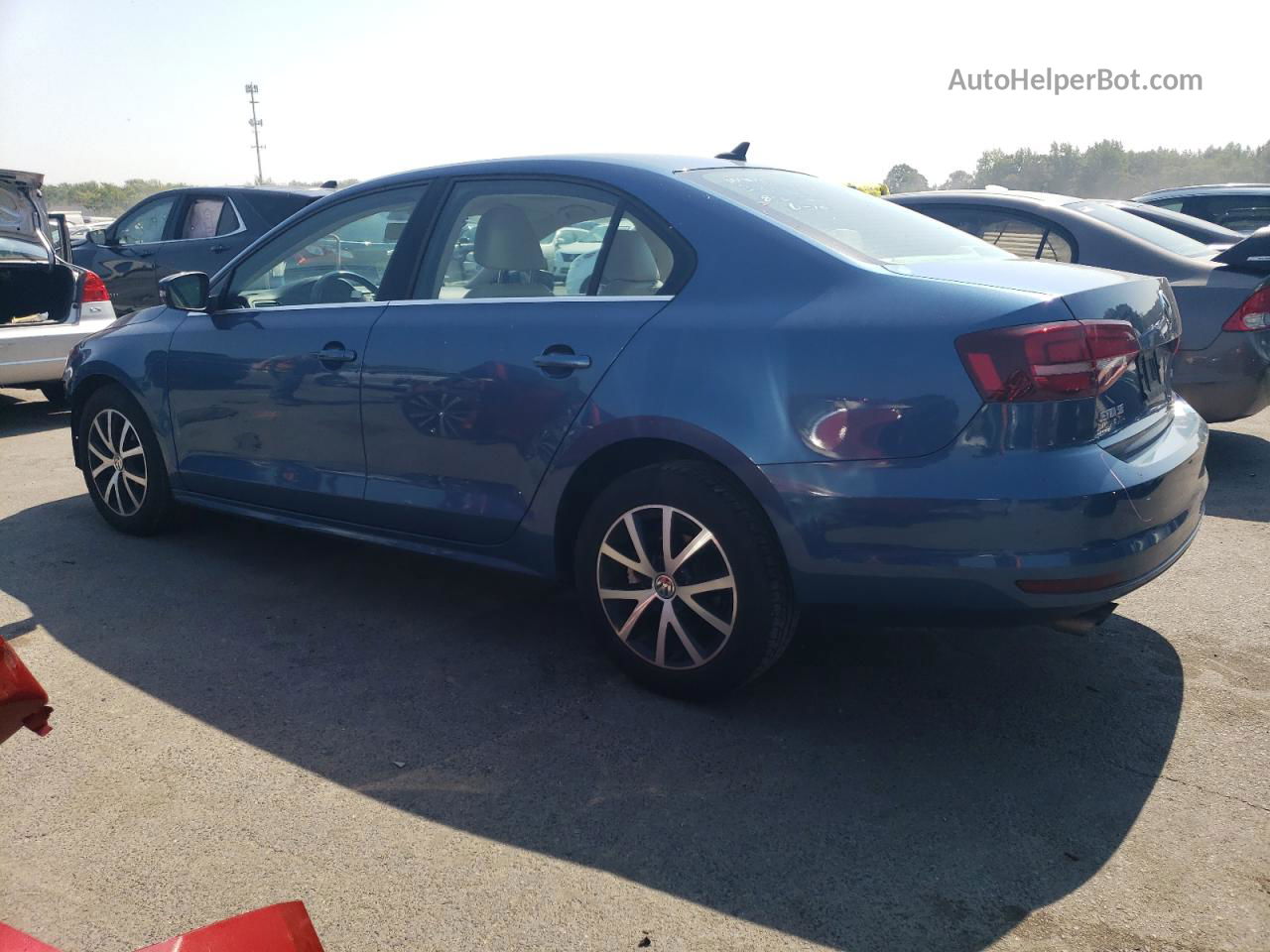 2017 Volkswagen Jetta Se Синий vin: 3VWDB7AJ8HM387561