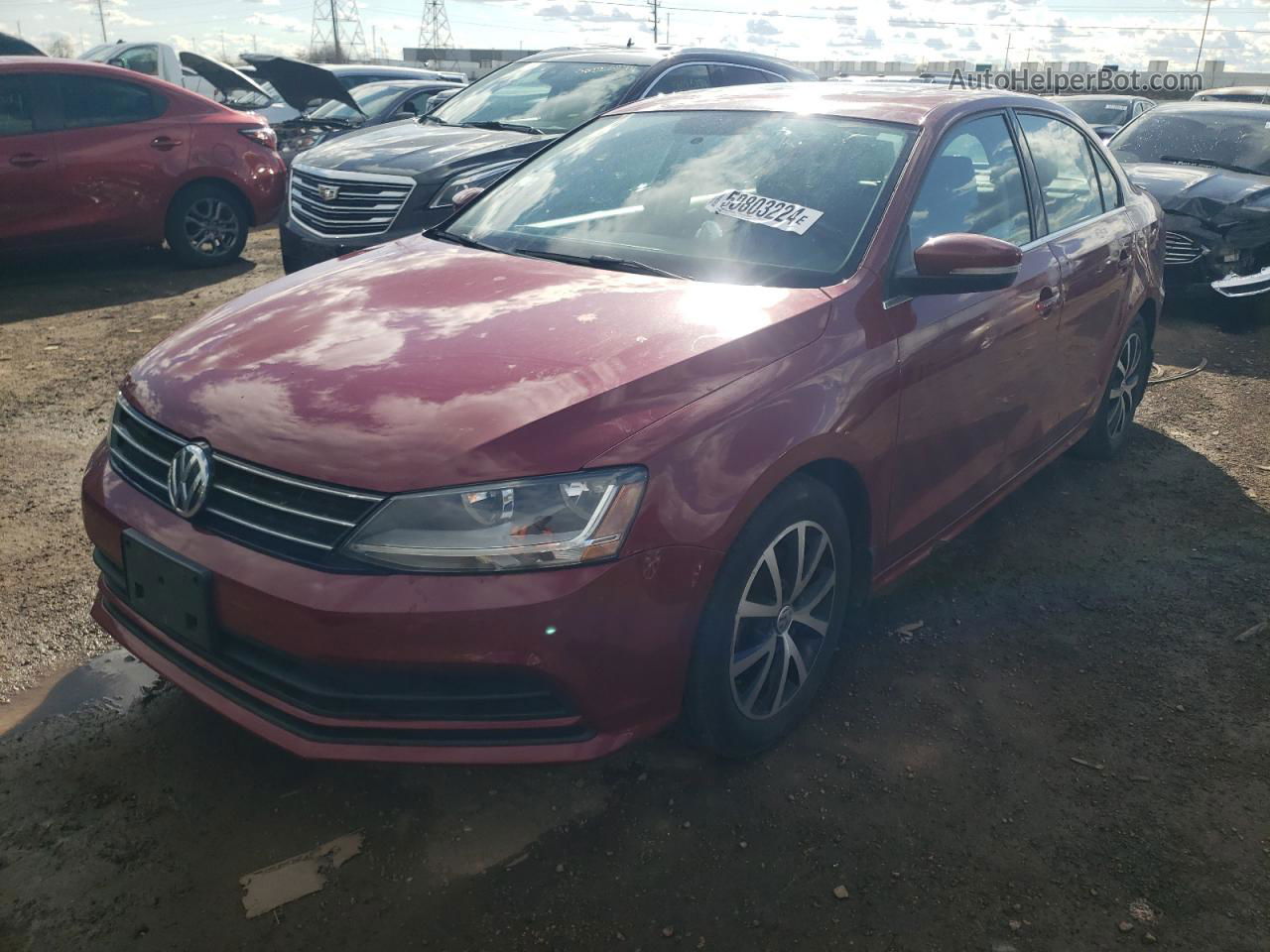 2017 Volkswagen Jetta Se Red vin: 3VWDB7AJ8HM409221