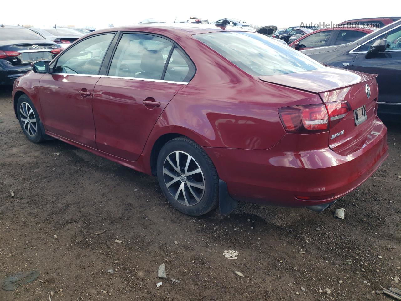 2017 Volkswagen Jetta Se Red vin: 3VWDB7AJ8HM409221