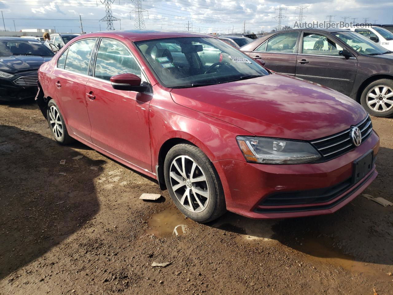 2017 Volkswagen Jetta Se Red vin: 3VWDB7AJ8HM409221