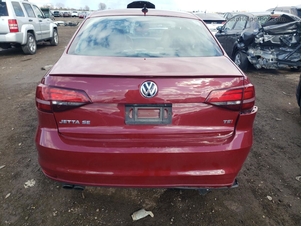 2017 Volkswagen Jetta Se Red vin: 3VWDB7AJ8HM409221