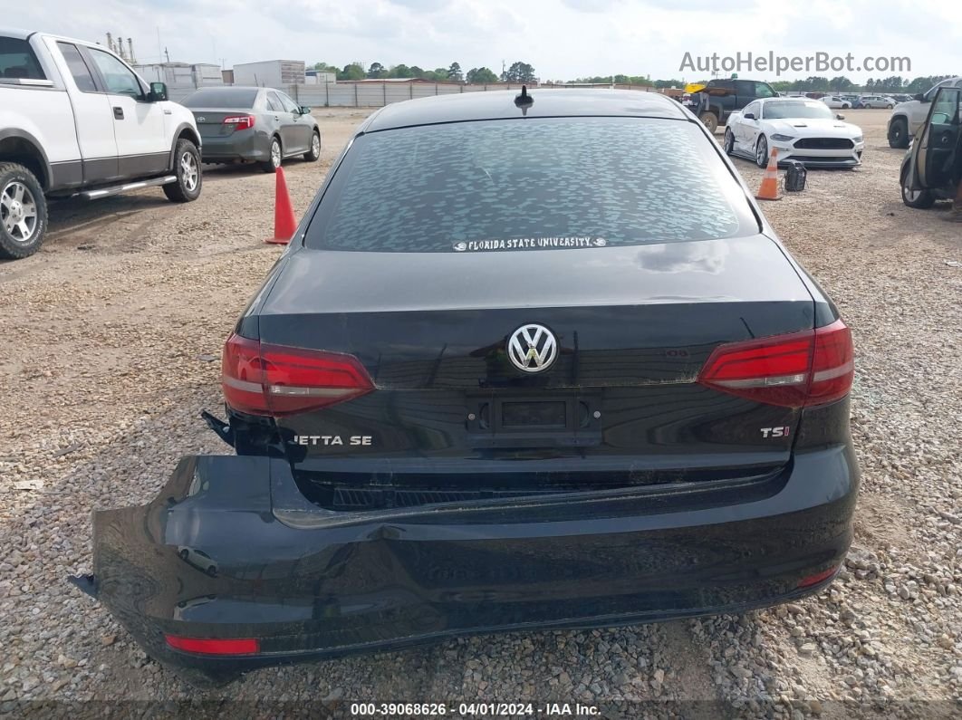 2018 Volkswagen Jetta 1.4t Se/1.4t Wolfsburg Edition Black vin: 3VWDB7AJ8JM251694