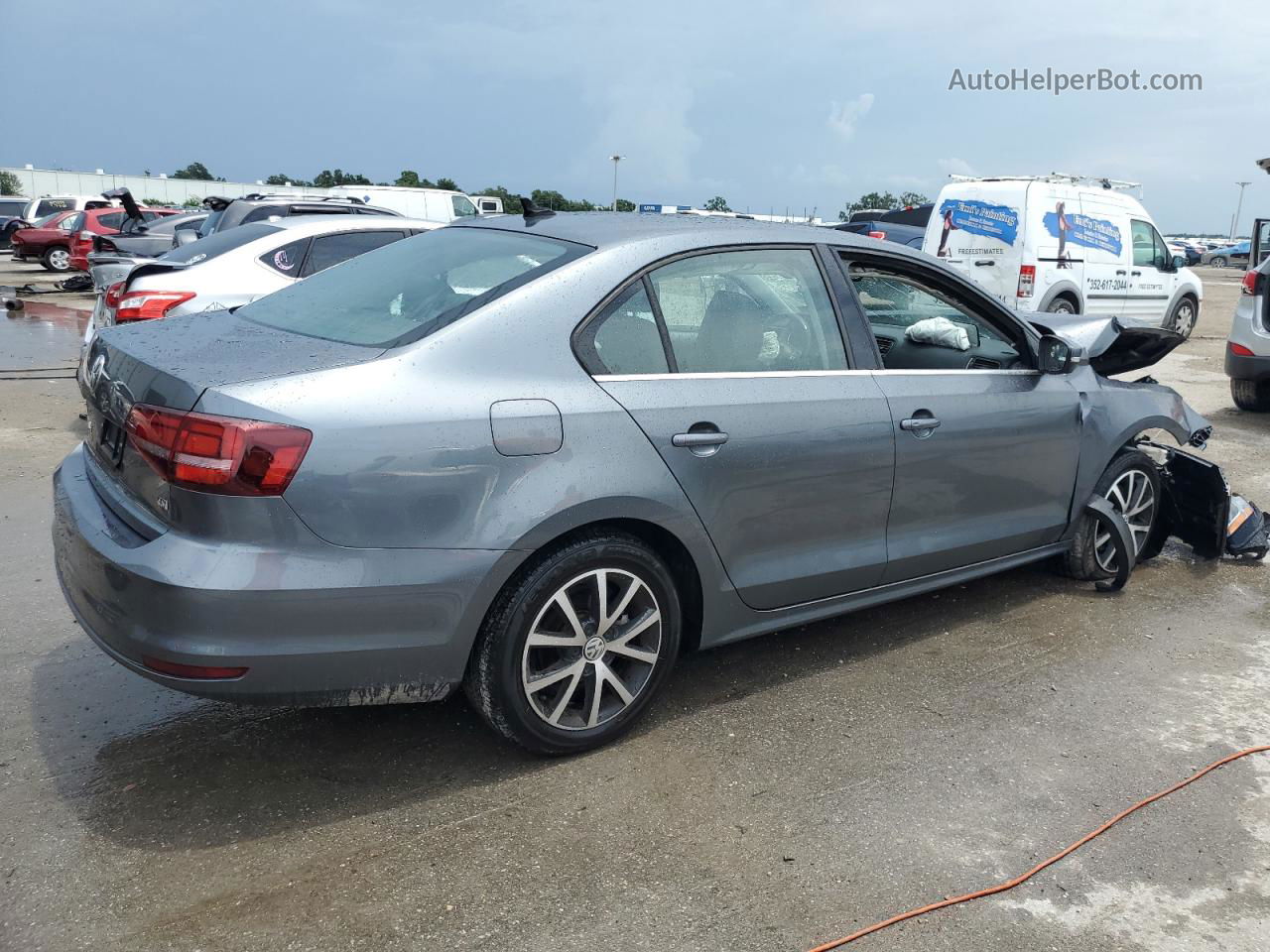 2018 Volkswagen Jetta Se Gray vin: 3VWDB7AJ8JM260184