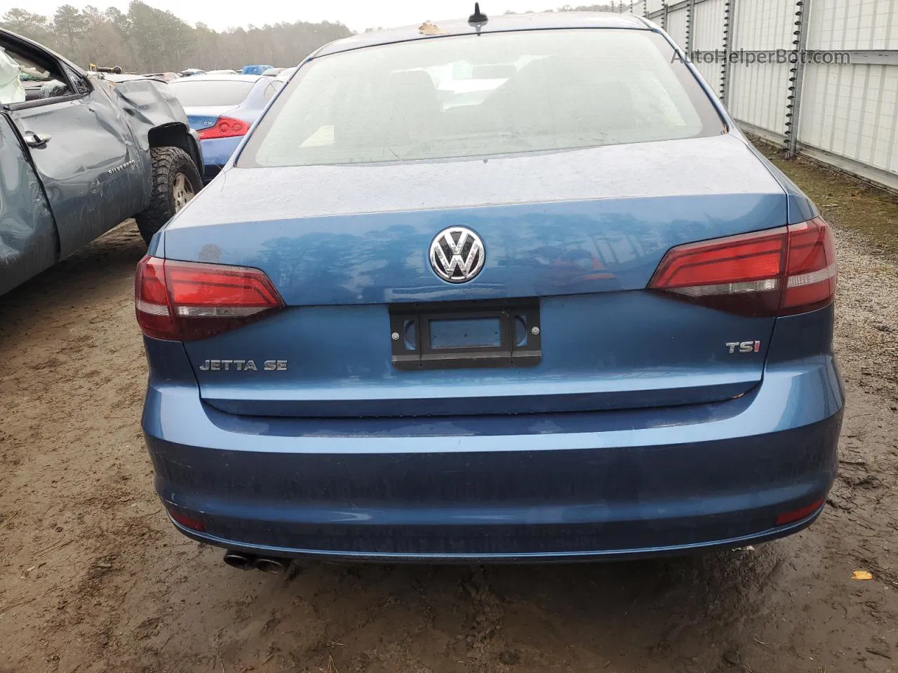 2018 Volkswagen Jetta Se Синий vin: 3VWDB7AJ8JM262775