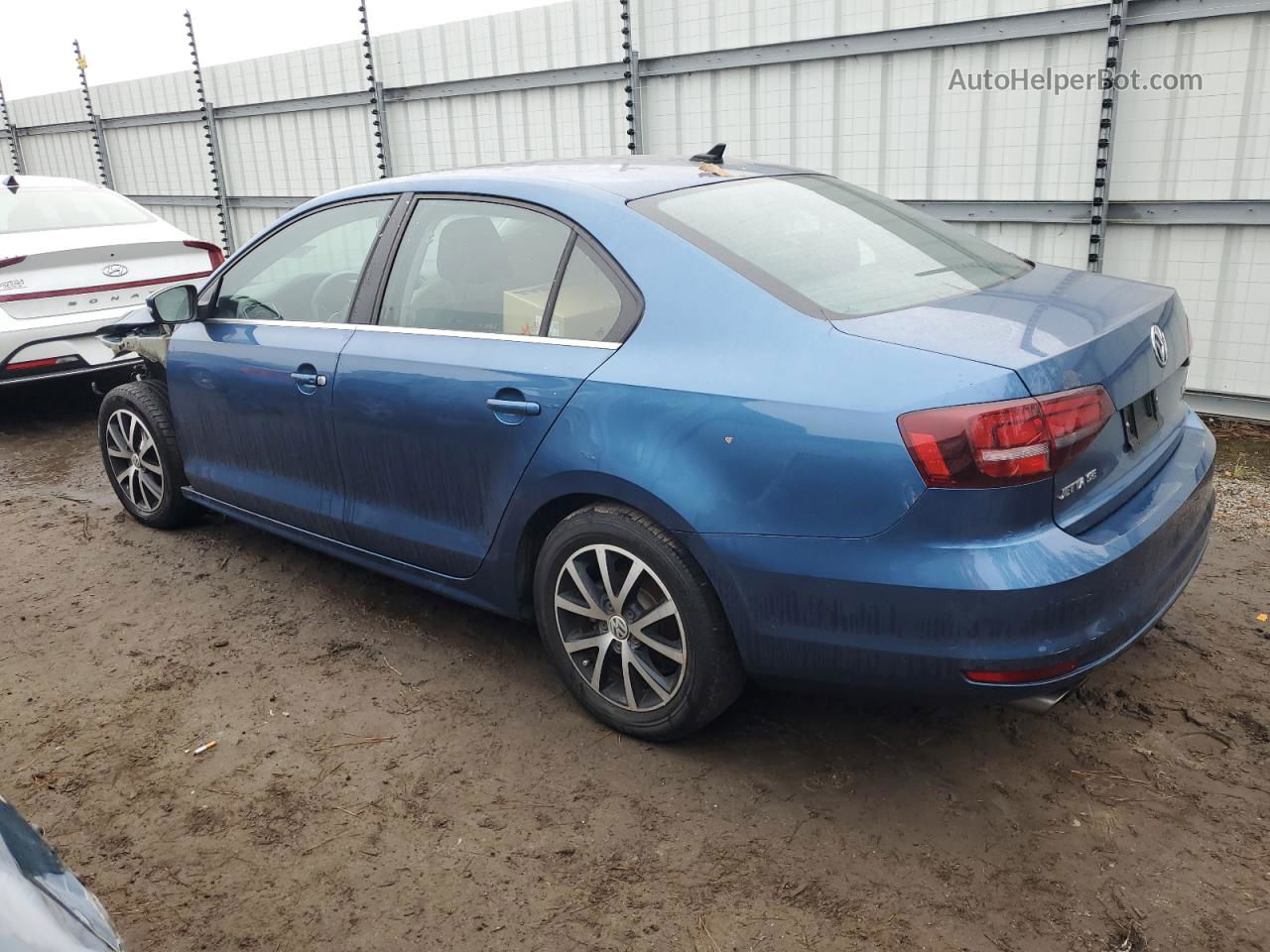 2018 Volkswagen Jetta Se Синий vin: 3VWDB7AJ8JM262775