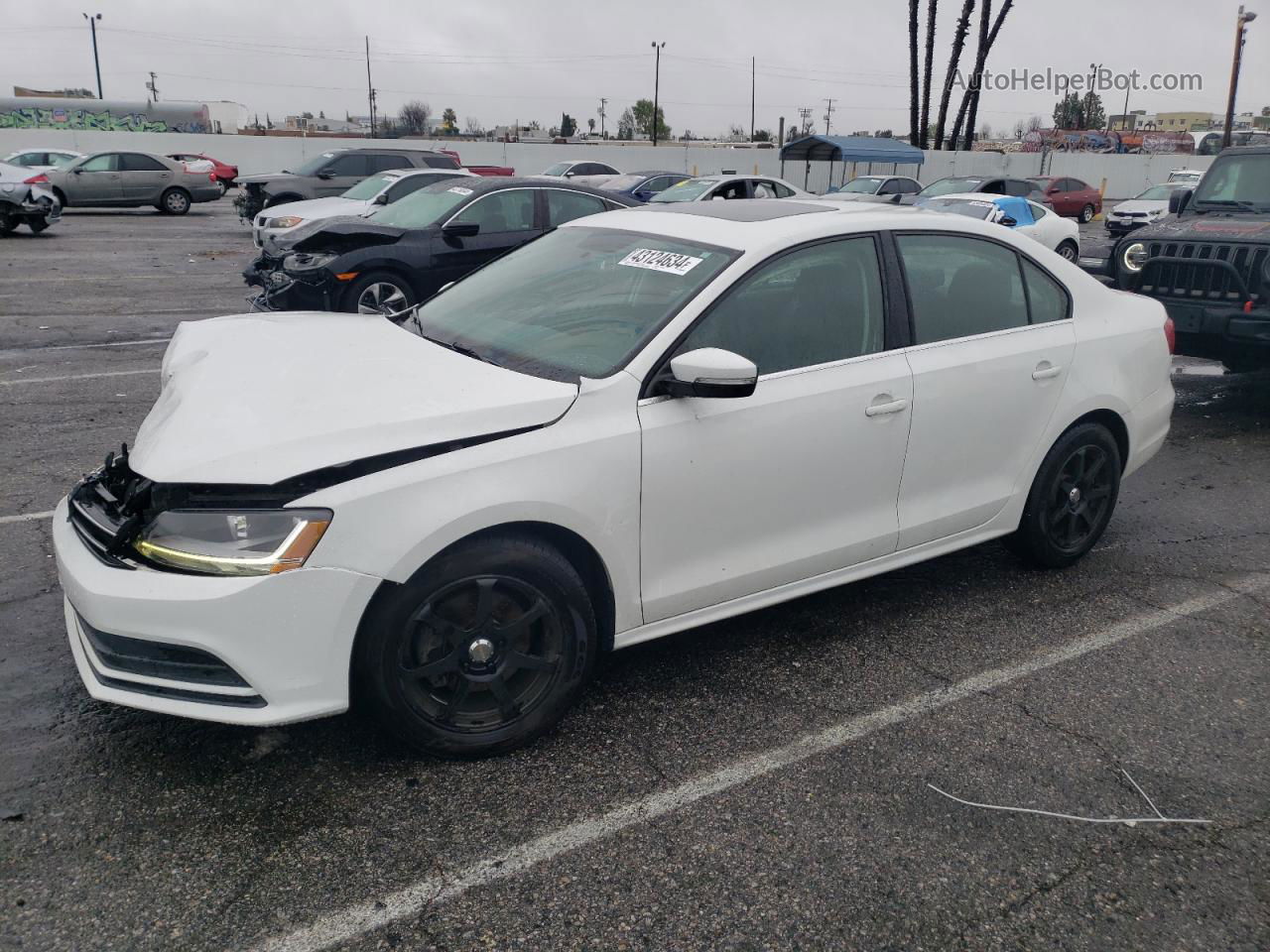 2017 Volkswagen Jetta Se White vin: 3VWDB7AJ9HM266831