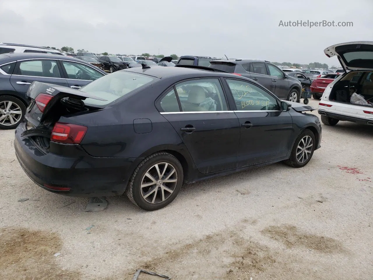 2017 Volkswagen Jetta Se Black vin: 3VWDB7AJ9HM349725