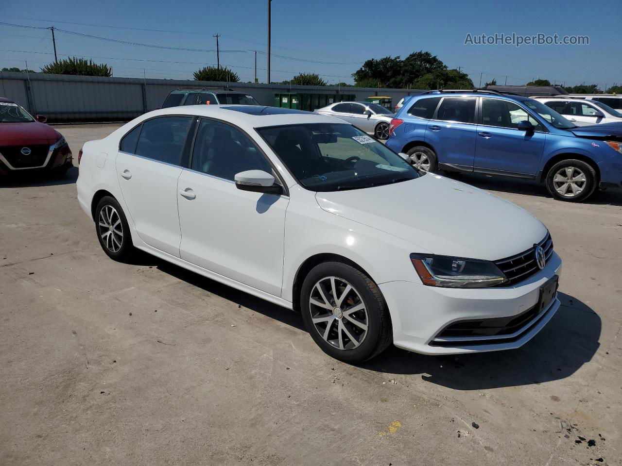 2018 Volkswagen Jetta Se White vin: 3VWDB7AJ9JM232619