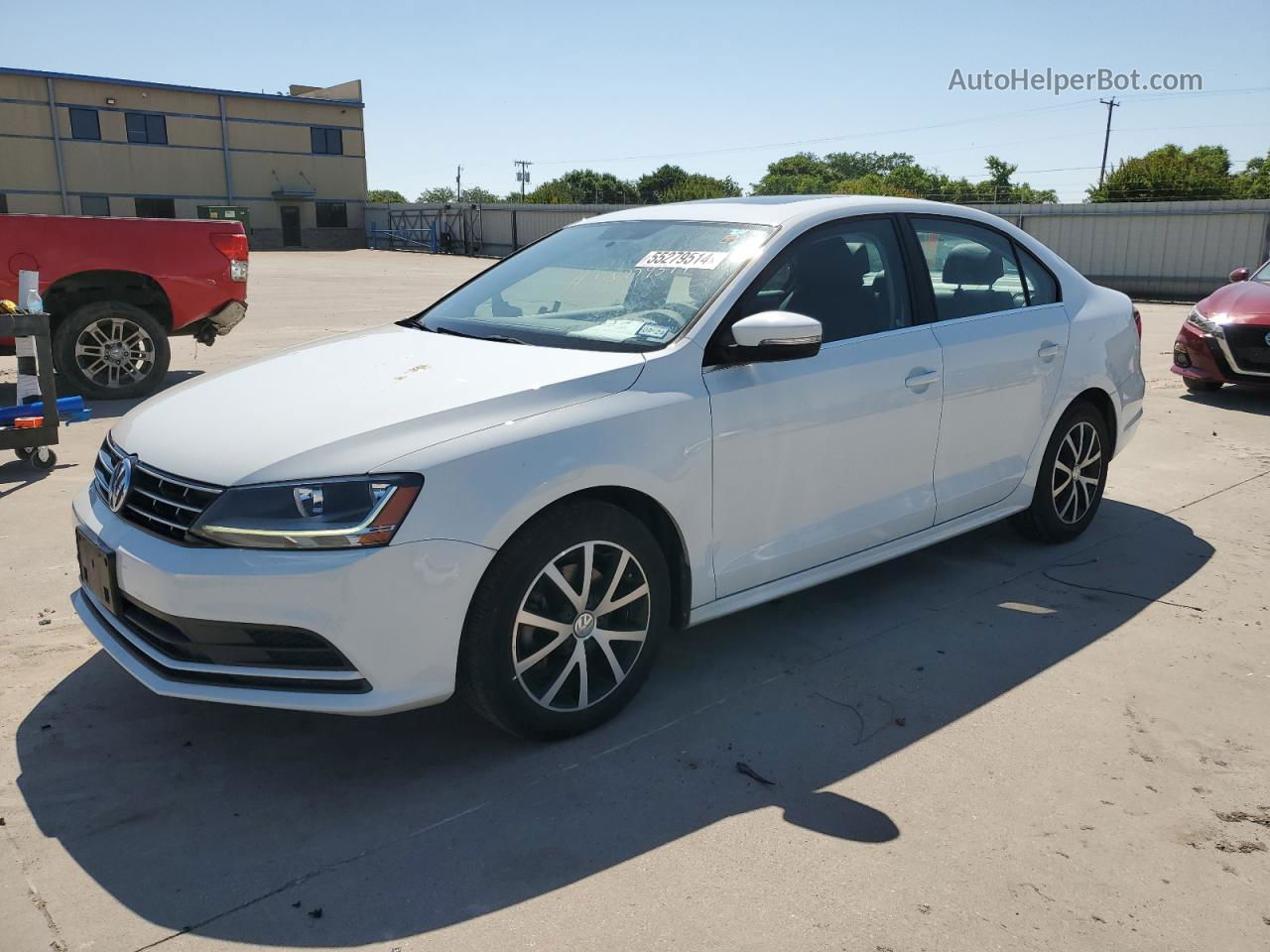 2018 Volkswagen Jetta Se White vin: 3VWDB7AJ9JM232619