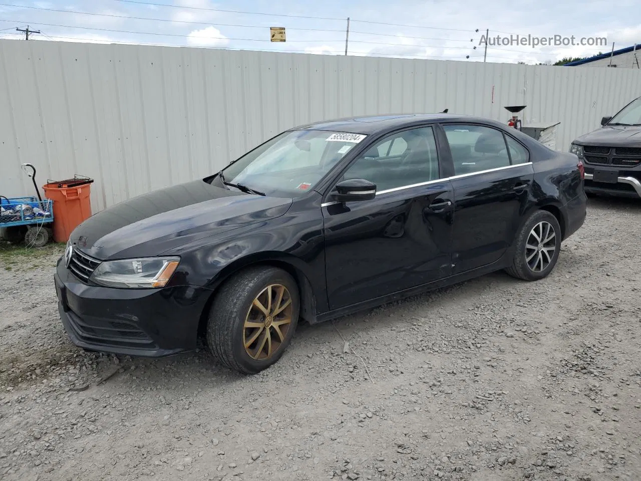 2018 Volkswagen Jetta Se Черный vin: 3VWDB7AJ9JM237268