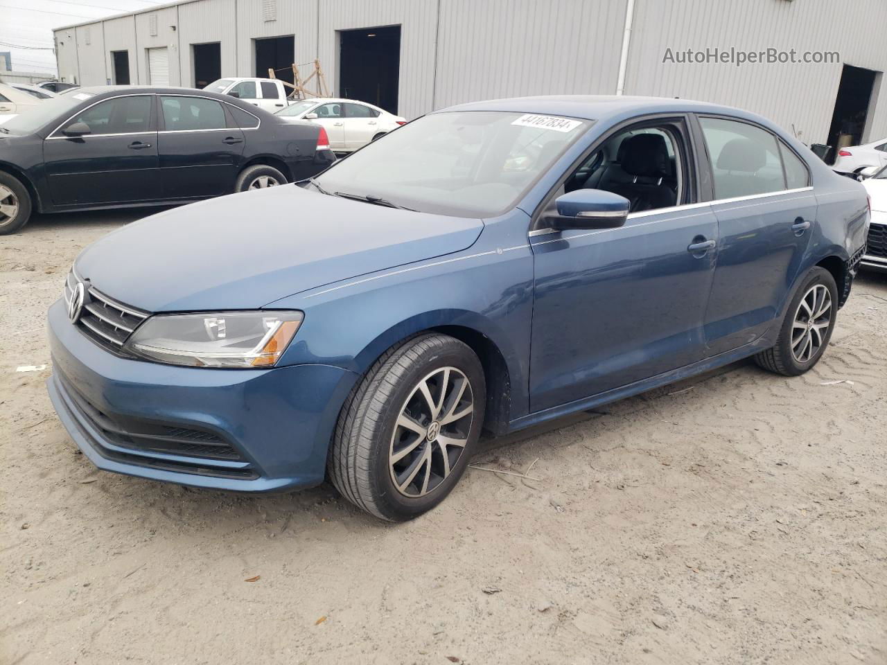 2018 Volkswagen Jetta Se Blue vin: 3VWDB7AJ9JM250120