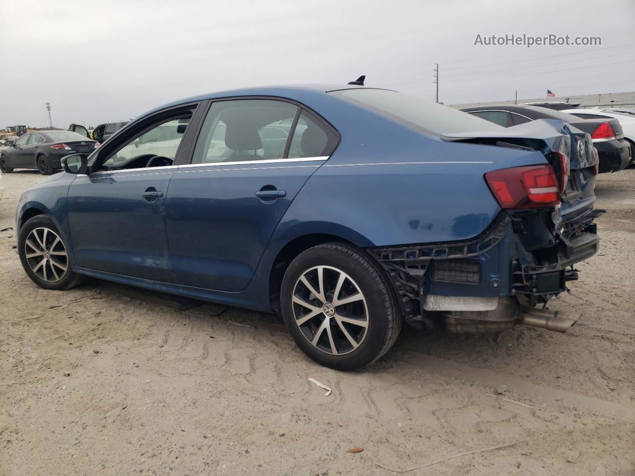 2018 Volkswagen Jetta Se Blue vin: 3VWDB7AJ9JM250120