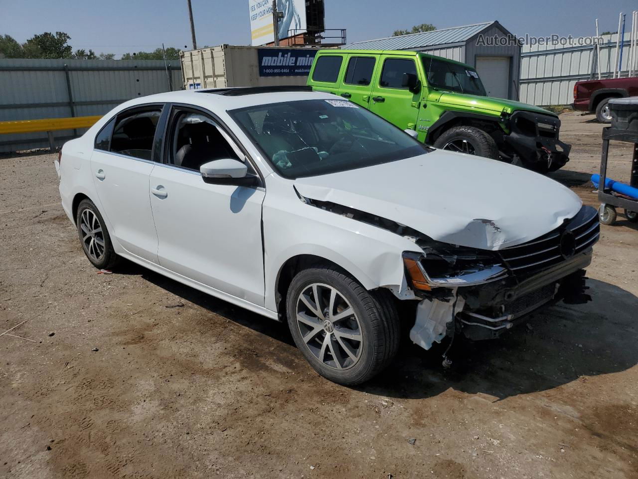 2017 Volkswagen Jetta Se White vin: 3VWDB7AJXHM315129